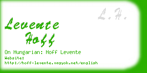 levente hoff business card